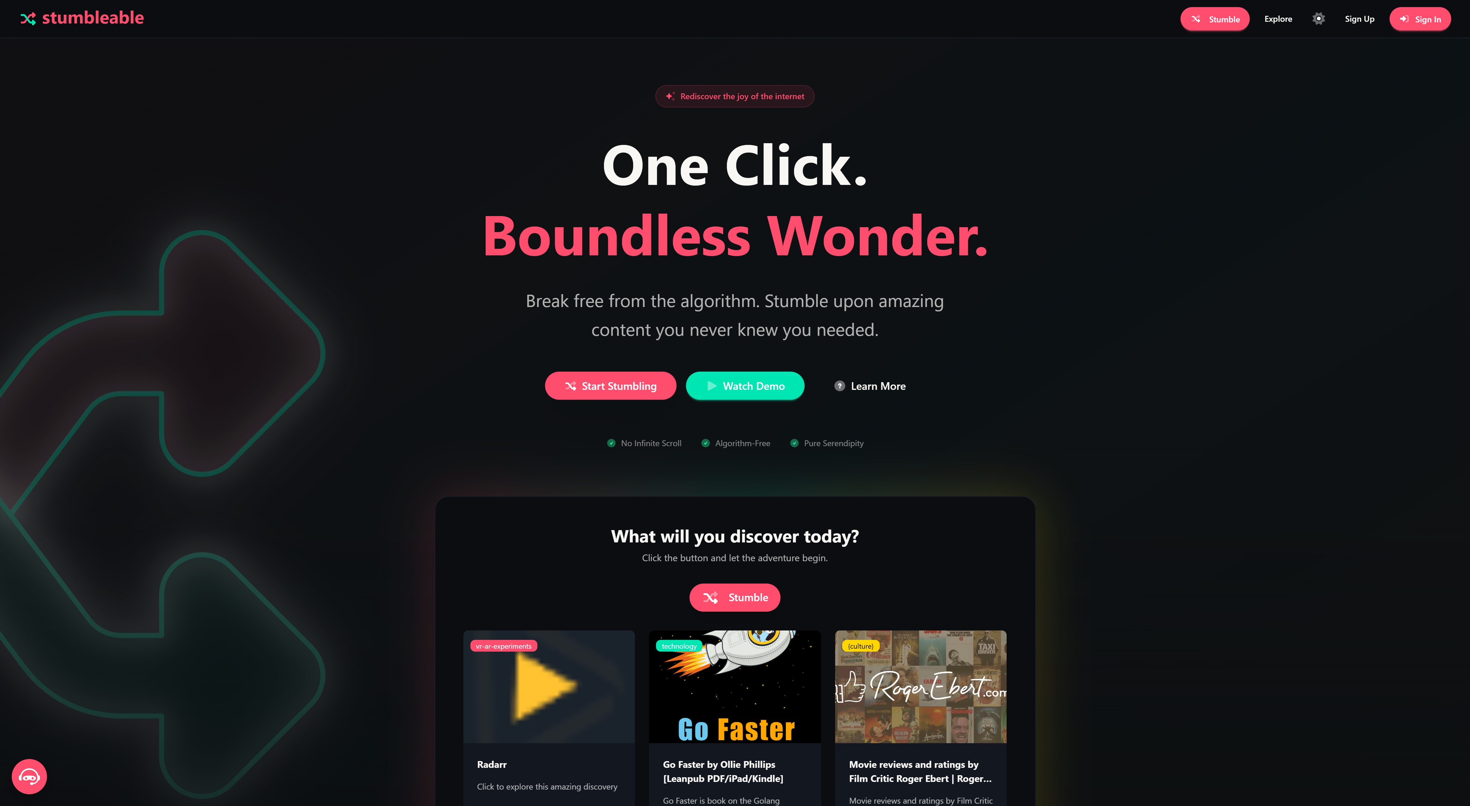 Stumbleable Platform